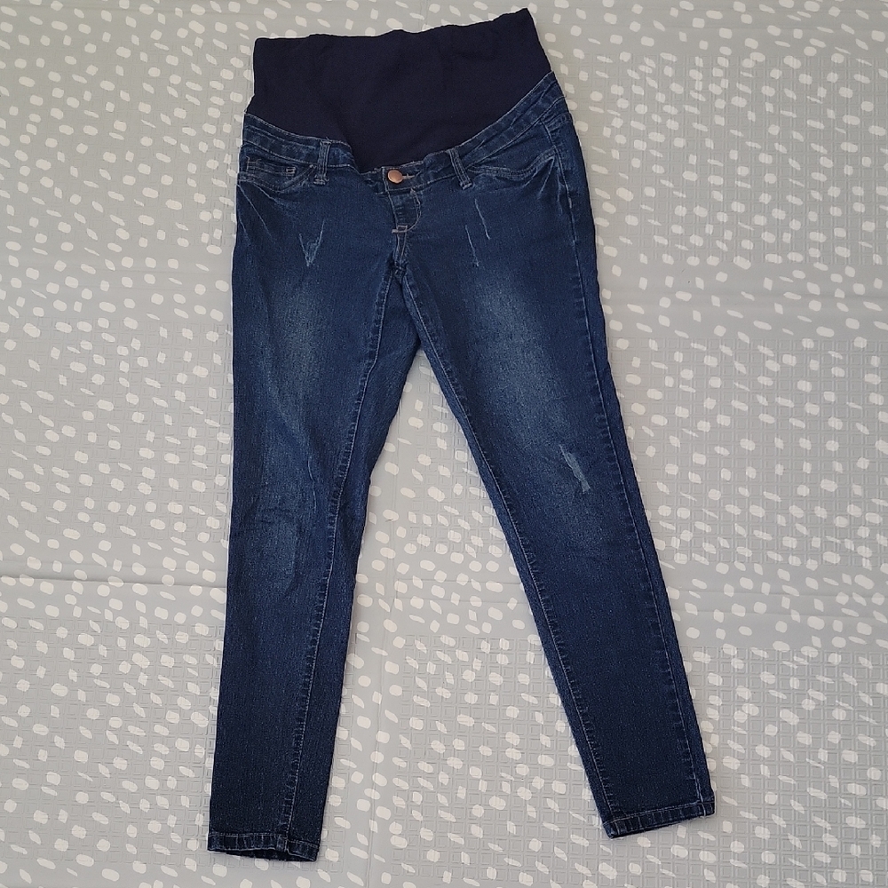 Hybrid & Company Dark Blue Maternity Skinny Jeans